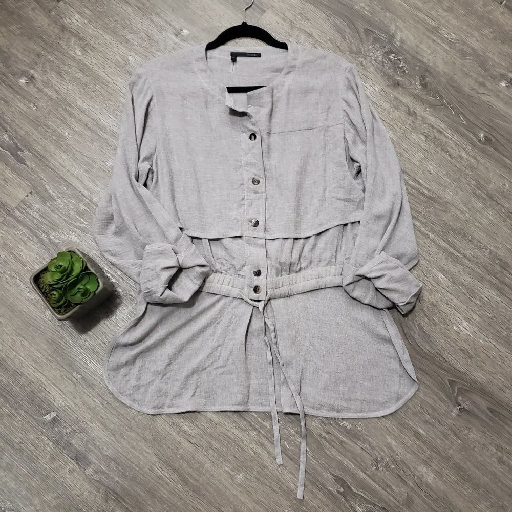 Obakki Wool Blend Button Front Tunic Sz S